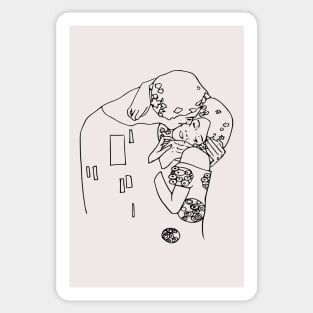 KLIMT - The Kiss (white background) Sticker